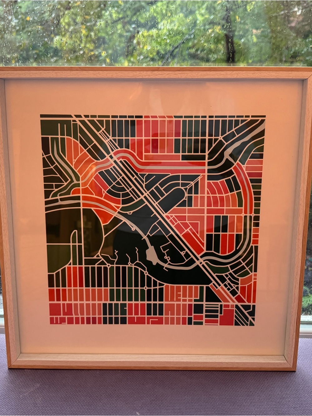 UMiami framed modern campus print